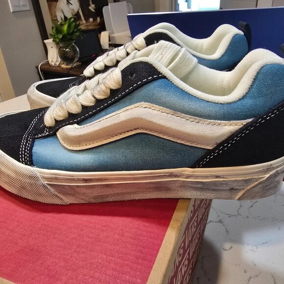 Vans Knu Skool Washed Bluestone Women's Size 7 Luxury Distressed VN000CRPJCN NEW - Picture 1 of 11